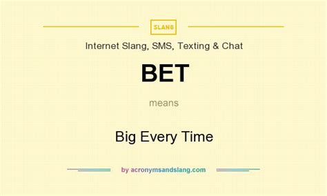 bet abbreviation|BET Abbreviation Meaning .